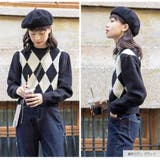 ニット ダイヤ柄 トップス | JOCOSA | 詳細画像3 