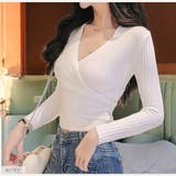 ニットトップス カシュクール風 Vネック | JOCOSA | 詳細画像10 