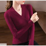 ニットトップス カシュクール風 Vネック | JOCOSA | 詳細画像15 