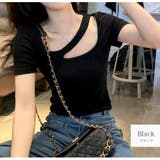 ブラック | ネックベルト 半袖 トップス | JOCOSA