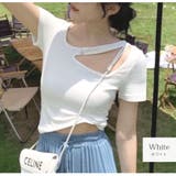 ホワイト | ネックベルト 半袖 トップス | JOCOSA