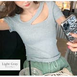 ライトグレー | ネックベルト 半袖 トップス | JOCOSA