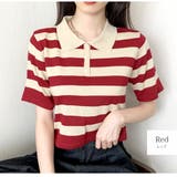 レッド | ポロシャツ 半袖 ボーダー | JOCOSA