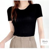 ブラック | ニット リブ 半袖 | JOCOSA