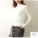 ホワイト | ニット トップス ハイネック | JOCOSA