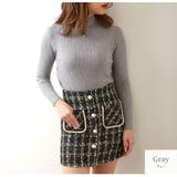 グレー | ニット トップス ハイネック | JOCOSA