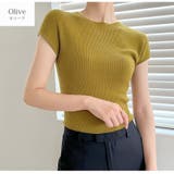 オリーブ | プチハイネック フレンチスリーブ トップス | JOCOSA
