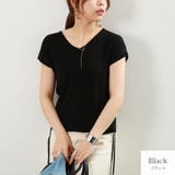 ブラック | ニット トップス 半袖 | JOCOSA