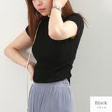 ブラック | ニット トップス 半袖 | JOCOSA