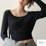 ブラック | ニット トップス リブニット | JOCOSA
