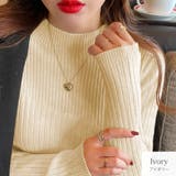 アイボリー | ニット トップス ハーフハイネック | JOCOSA