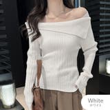 ホワイト | ニット トップス リブニット | JOCOSA