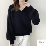 ブラック | ニット トップス Vネック | JOCOSA