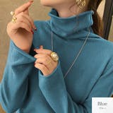 ブルー | ニット トップス タートルネック | JOCOSA