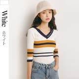 ホワイト | トップス ニット マルチボーダー | JOCOSA