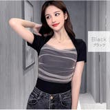 ブラック | Ｔシャツ 半袖 チュール | JOCOSA