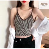 ブラウン | キャミソール ゼブラ トップス | JOCOSA