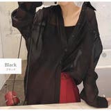 ブラック | シアーシャツ シャツブラウス トップス | JOCOSA