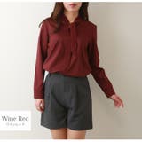 ワインレッド | ブラウス ボウタイ トップス | JOCOSA