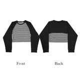 レイヤード風 ボーダー ドッキングトップス | JOCOSA | 詳細画像11 