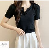 ブラック | ヘンリーネックシャツ 定番 ショート丈 | JOCOSA