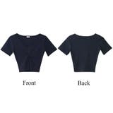 Vネック ツイストリブ 半袖 | JOCOSA | 詳細画像16 