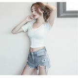 Vネック ツイストリブ 半袖 | JOCOSA | 詳細画像23 