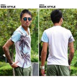 夏らしいカラー♪ヤシの木柄Vネック半袖Tシャツ メンズ カットソー | JOKER | 詳細画像7 