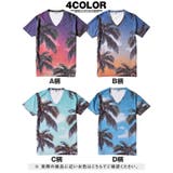 夏らしいカラー♪ヤシの木柄Vネック半袖Tシャツ メンズ カットソー | JOKER | 詳細画像9 