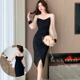 タイトワンピ 異素材切替 パール付き | JS FASHION | 詳細画像1 