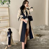 ロングコート バイカラー トレンチコート | JS FASHION | 詳細画像1