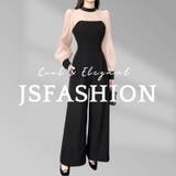 パンツドレス 袖シフォン バックリボン | JS FASHION | 詳細画像1 