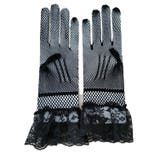 プチリボン付きブラックレース手袋 レースグローブ | JS FASHION | 詳細画像4