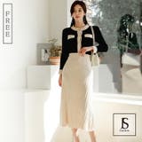 ニットセットアップ パールボタンニットトップスとニットスカート上下セット | JS FASHION | 詳細画像2