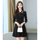 ツイードヘム Aラインワンピース 襟付 | JS FASHION | 詳細画像4 