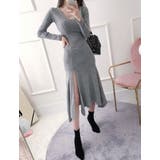 ロングワンピース 深いスリット入り 起毛リブワンピース | JS FASHION | 詳細画像6