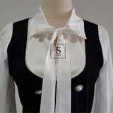 パーティードレス レイヤード風Aラインワンピース 首元リボン | JS FASHION | 詳細画像14