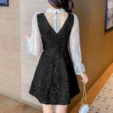 パーティードレス レイヤード風 Aラインワンピース | JS FASHION | 詳細画像10