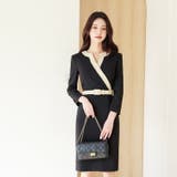 バイカラーワンピース パーティードレス 結婚式 | JS FASHION | 詳細画像5