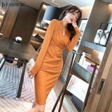 Vネックタイトワンピース 全2色 パーティードレス | JS FASHION | 詳細画像5 