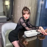 タイトワンピース レース切替 袖レース | JS FASHION | 詳細画像8 