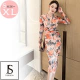 柄ワンピース カシュクールワンピ Vネック | JS FASHION | 詳細画像2 