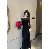 ワンピース ロング ブラック | JS FASHION | 詳細画像6 