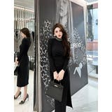 タイトワンピース 襟ぐりビジュー サイドスリット | JS FASHION | 詳細画像10