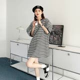 ボーダーワンピース ぽわん袖 半袖 | JS FASHION | 詳細画像4