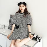 ボーダーワンピース ぽわん袖 半袖 | JS FASHION | 詳細画像6
