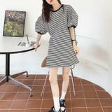 ボーダーワンピース ぽわん袖 半袖 | JS FASHION | 詳細画像11
