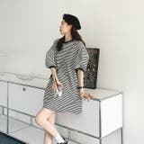 ボーダーワンピース ぽわん袖 半袖 | JS FASHION | 詳細画像9