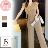 パンツドレス フレンチスリーブ オールインワン | JS FASHION | 詳細画像1