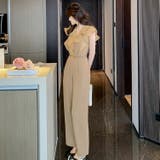 パンツドレス フレンチスリーブ オールインワン | JS FASHION | 詳細画像4